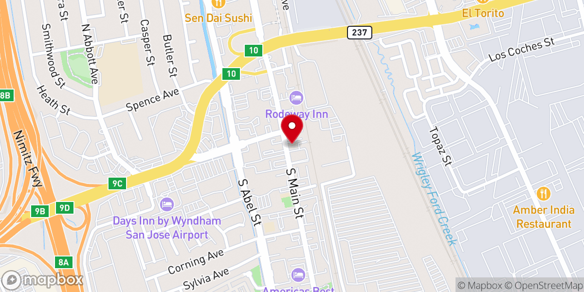 Map showing location of Cathedral Of Faith - Milpitas
