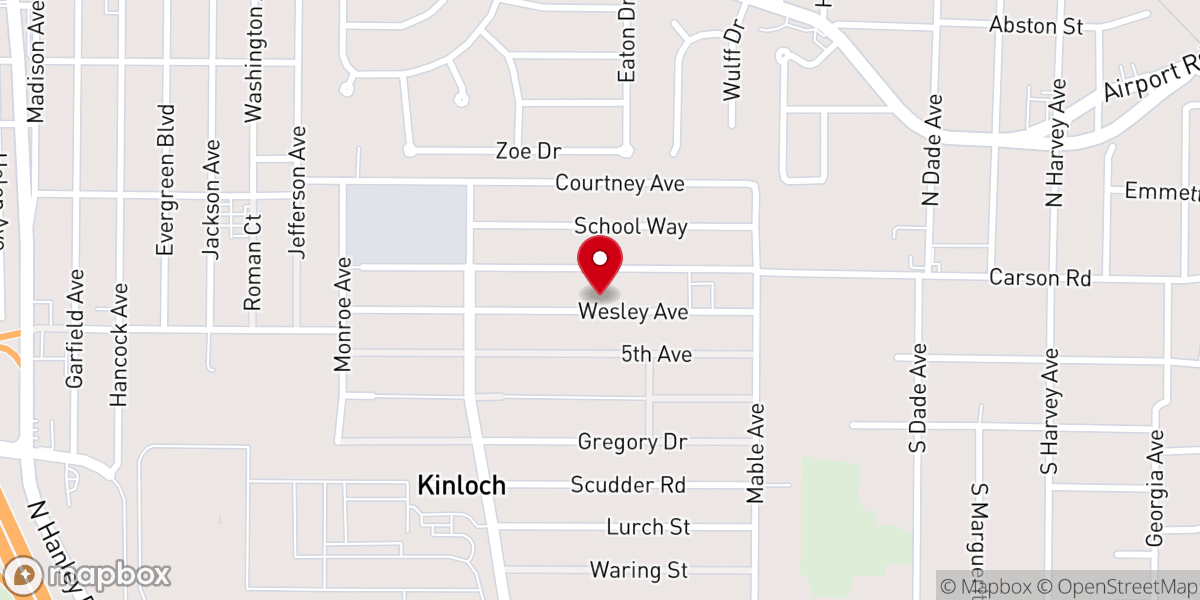 Map showing location of Southern Mission Baptist Church