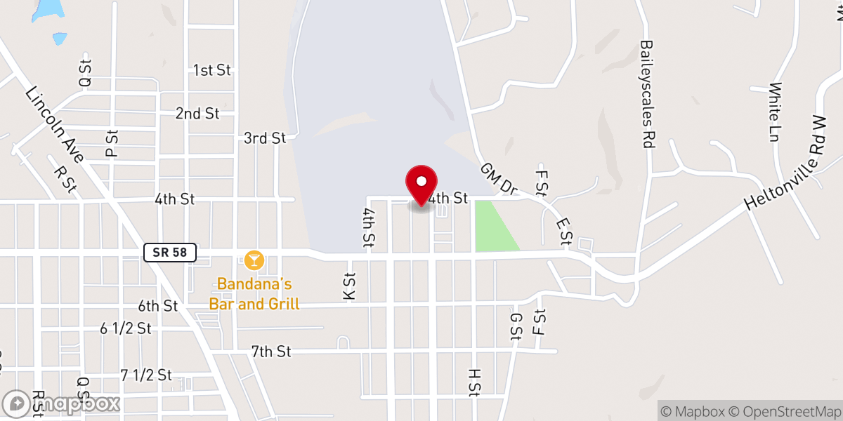 Map showing location of Historic Indiana Limestone Building