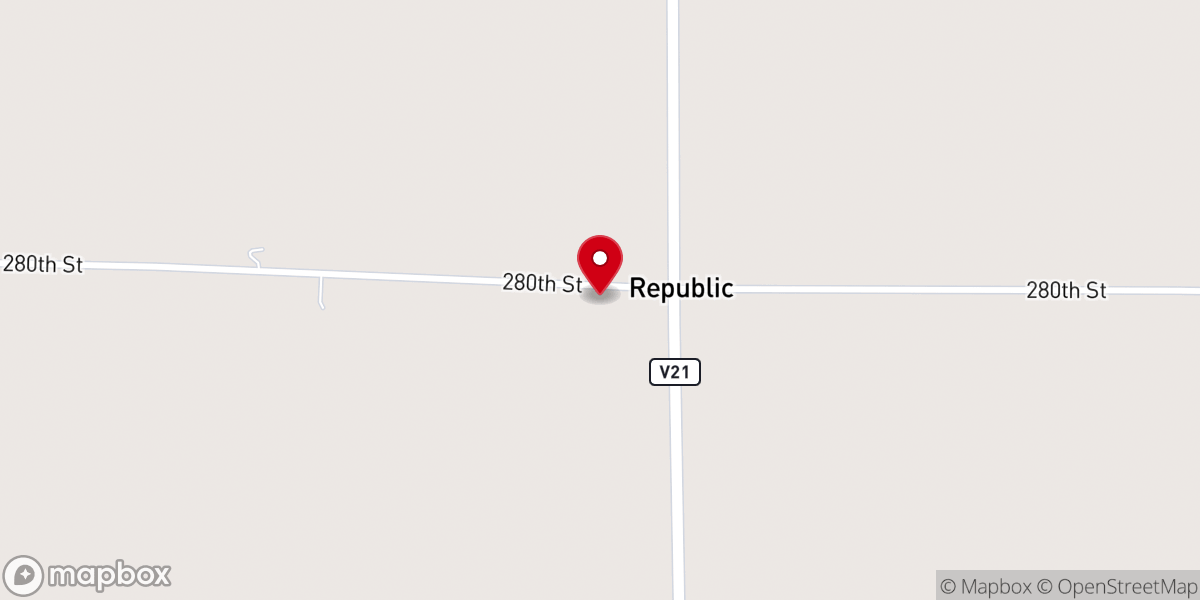 Map showing location of Republic Community Church