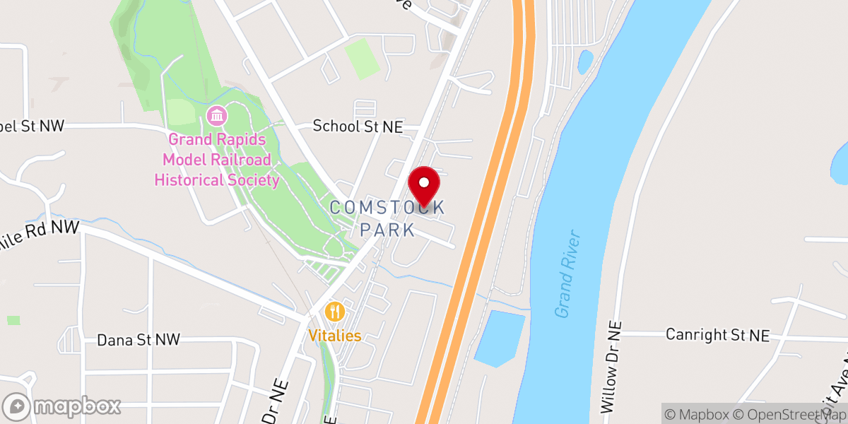 Map showing location of Patten Monument Company
