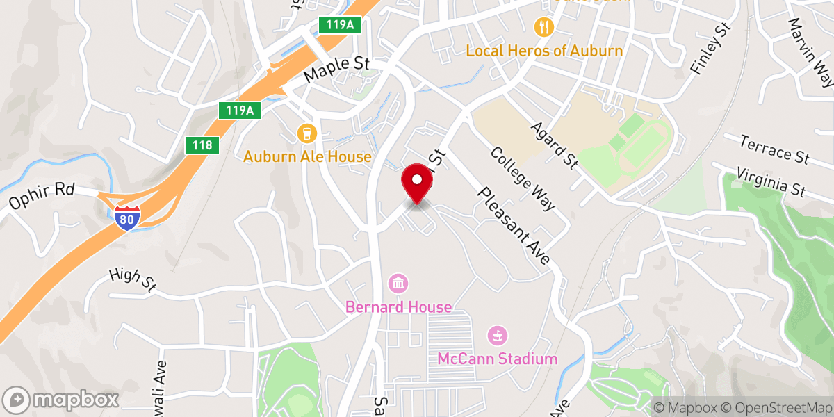 Map showing location of Bethlehem Lutheran Church