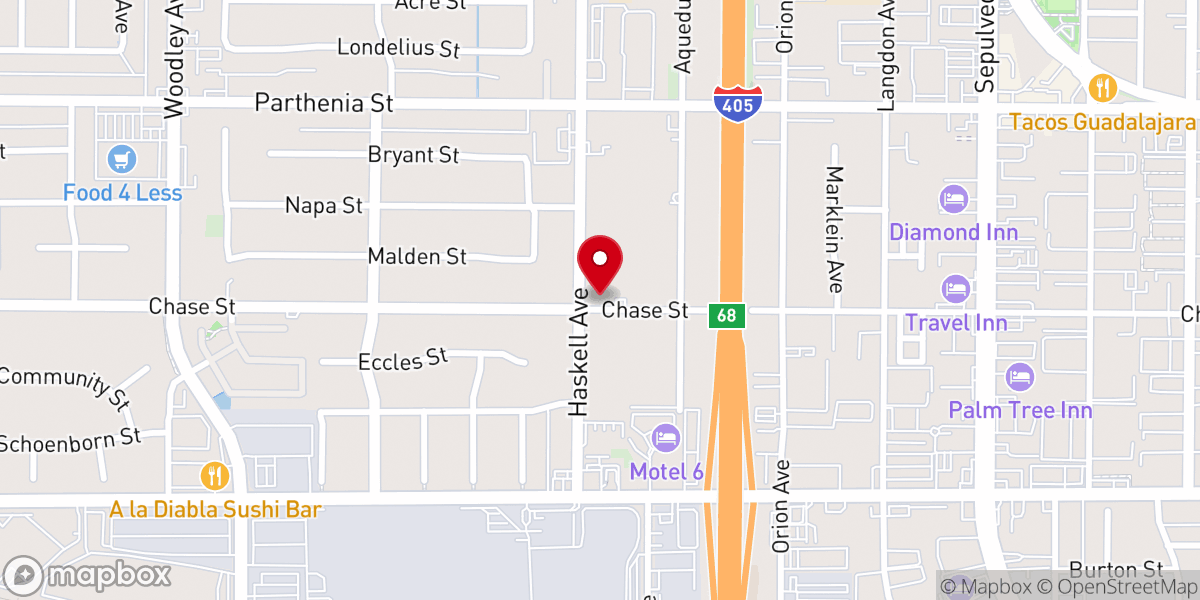 Map showing location of Sepulveda Church of Christ