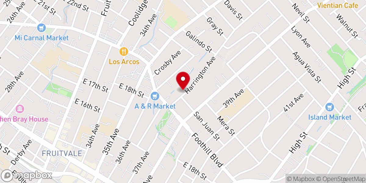 Map showing location of Iglesia Apostolica De Fe Uncion Y Gloria Inc