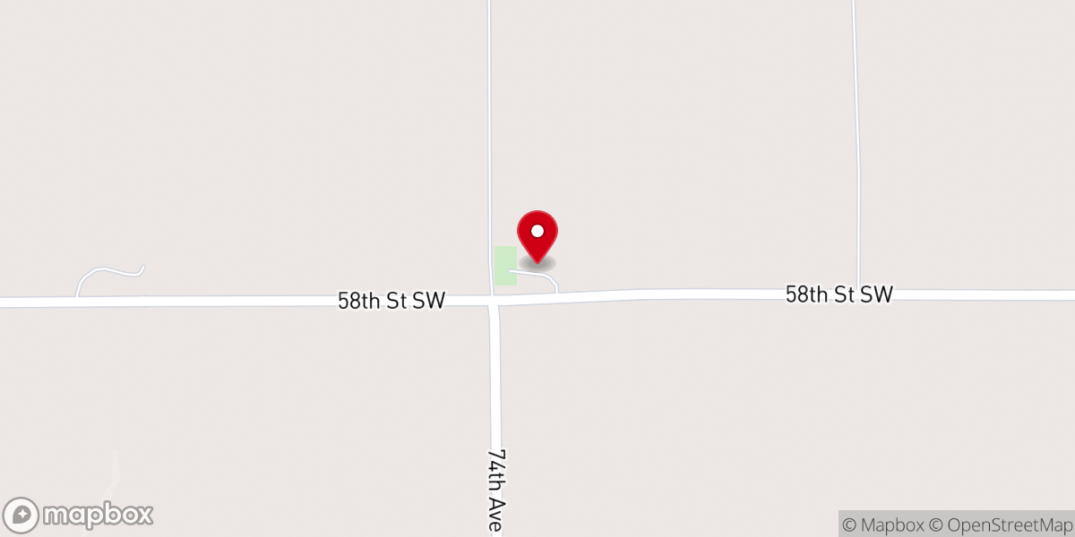 Map showing location of Johannestown Church