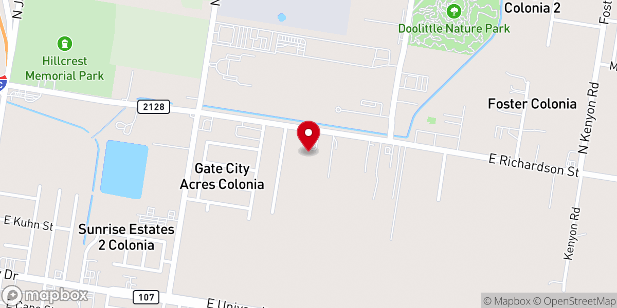 Map showing location of Apostolic Church of Edinburg
