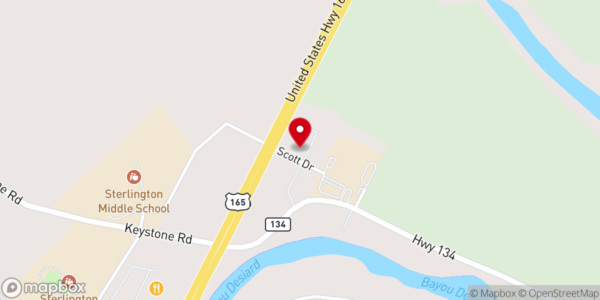 Map showing location of Corner Vet of Sterlington