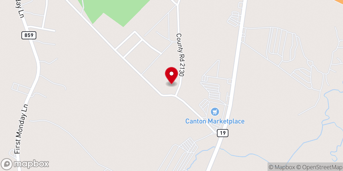 Map showing location of New Hope Church
