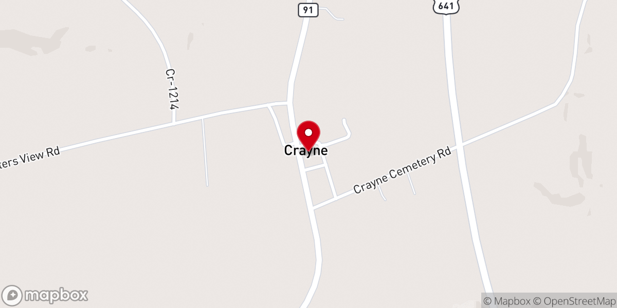 Map showing location of Calvary Baptist