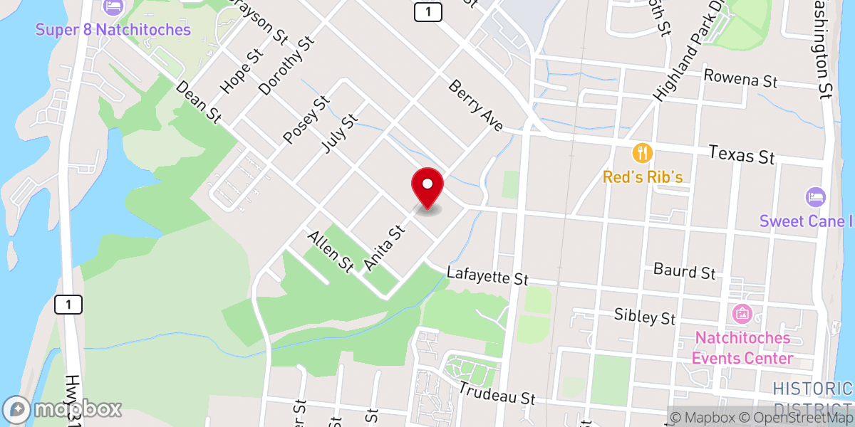 Map showing location of Gaines Chapel African Methodist Episcopal Church