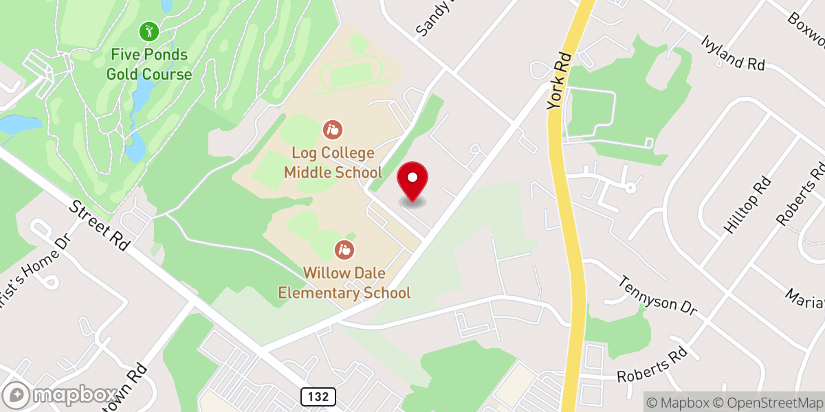 Map showing location of Fellowship Bible Church