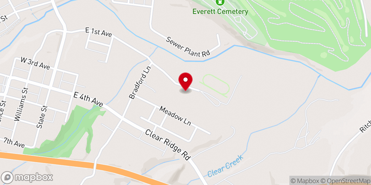 Map showing location of Saint John the Evangelist Catholic Church