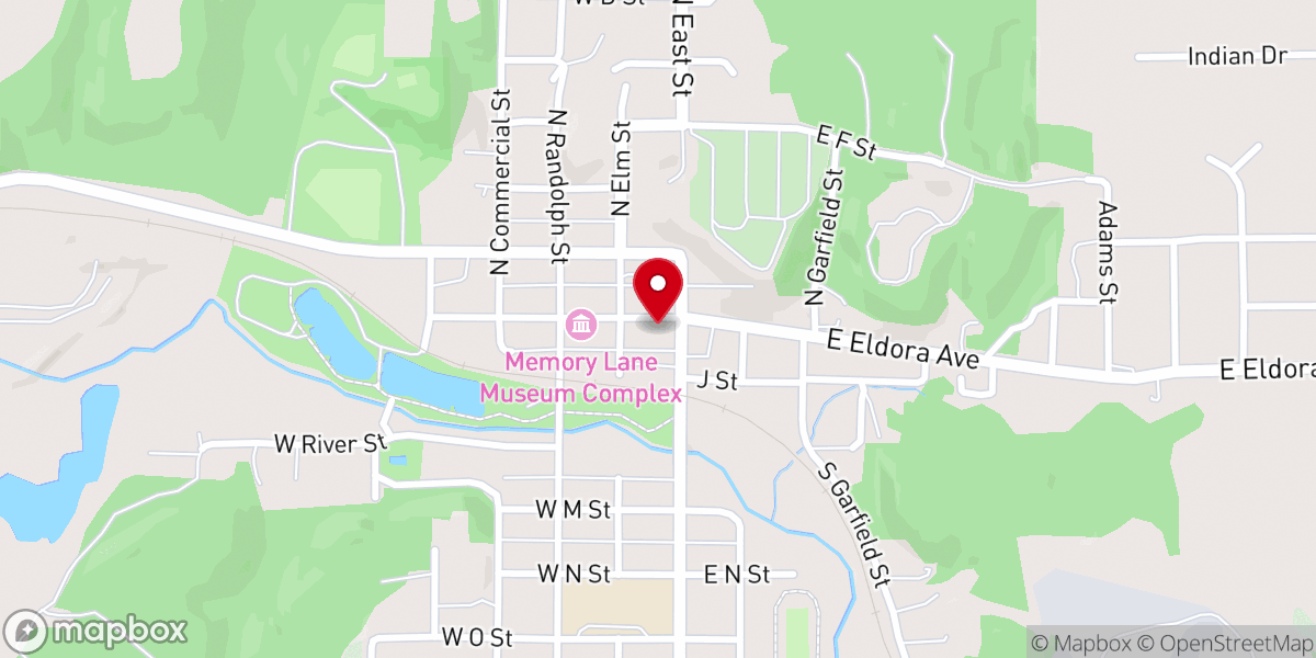 Map showing location of Weeping Water