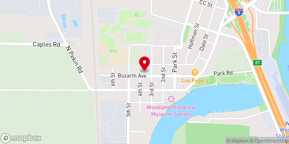 Map showing location of St. Philip Catholic Church