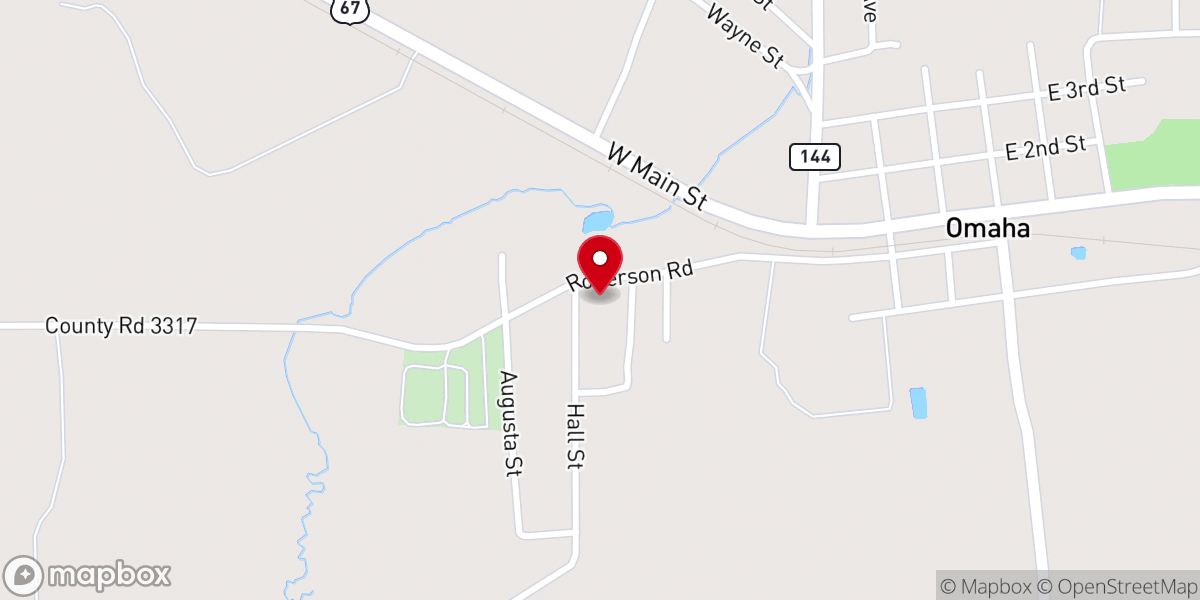 Map showing location of Roberson Temple Church of God