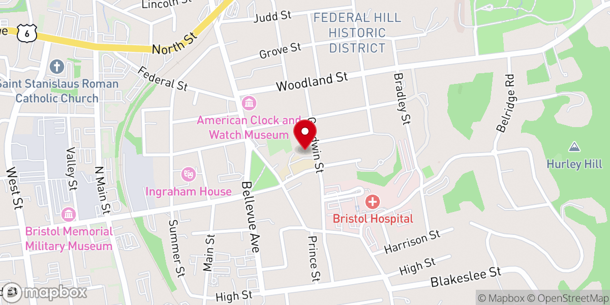 Map showing location of St Joseph Rectory