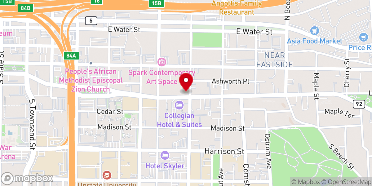 Map showing location of University United Methodist Church