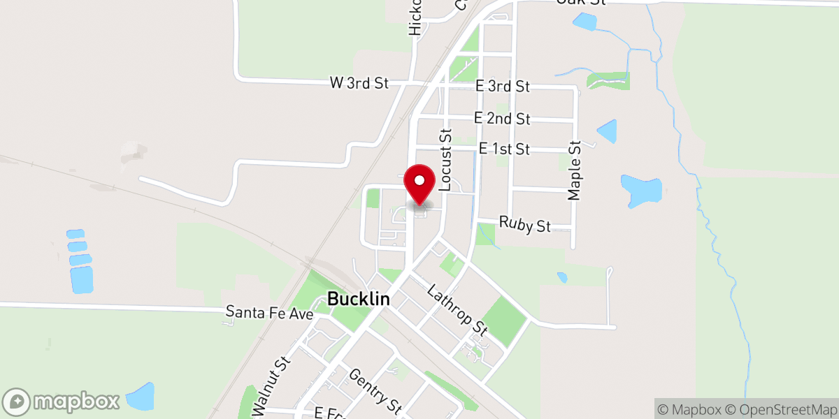 Map showing location of United Methodist Church