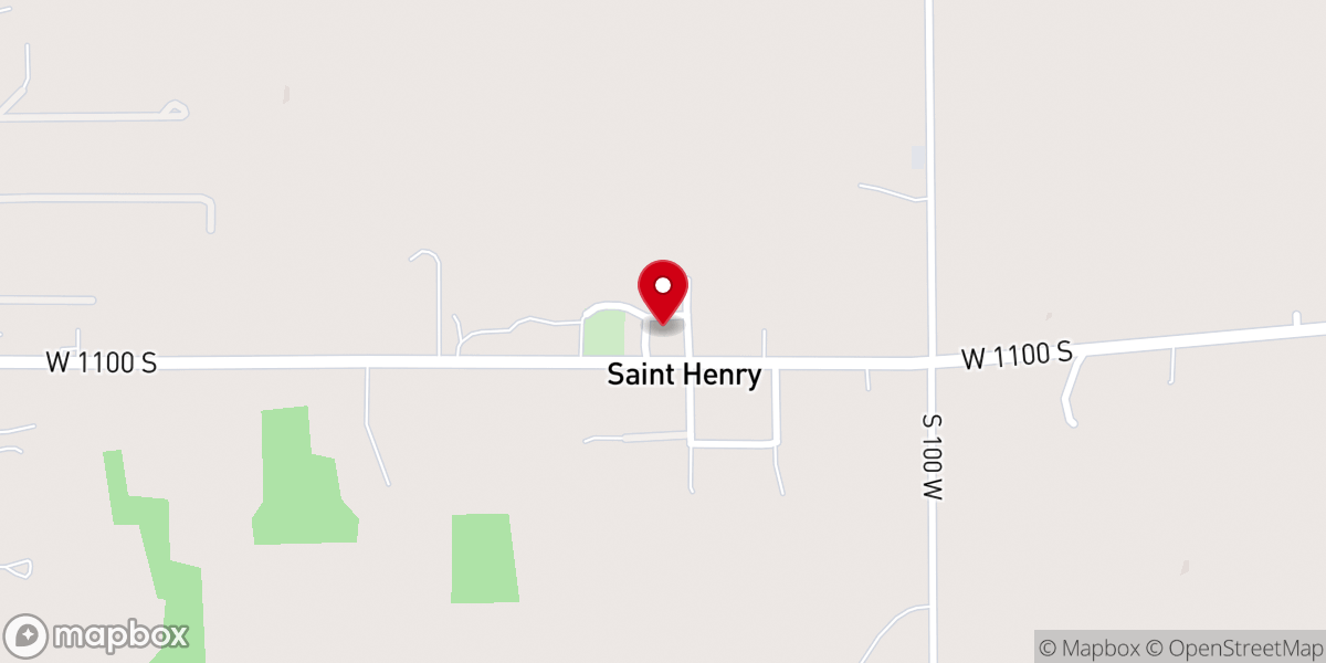 Map showing location of St. Henry Catholic Church