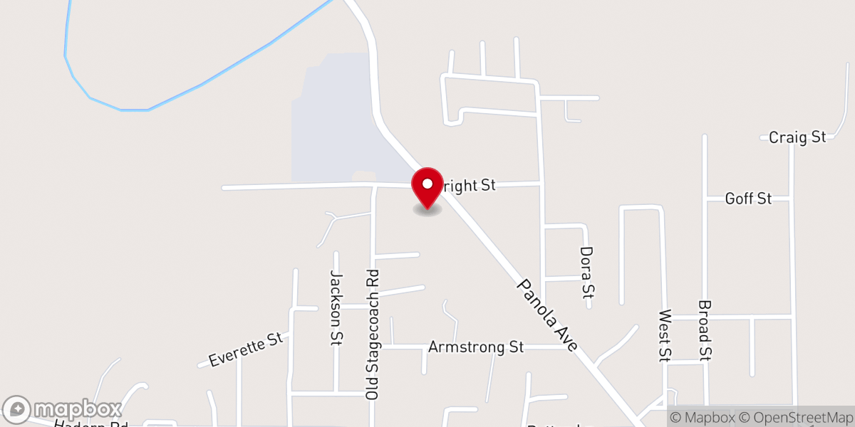 Map showing location of Mt Zion MB Church