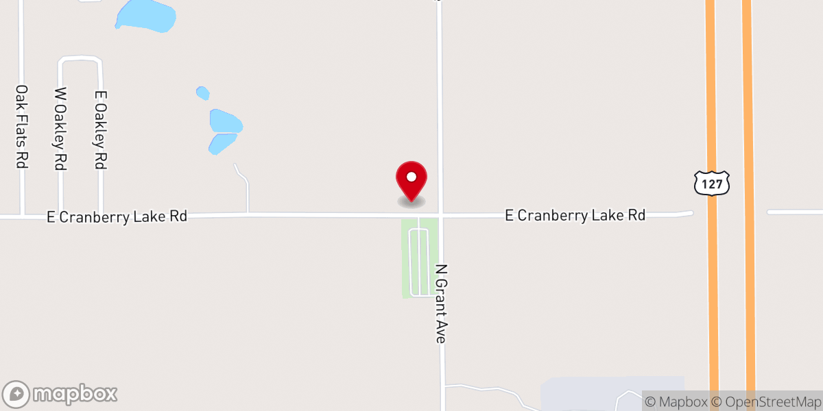 Map showing location of Harrison Church Of God