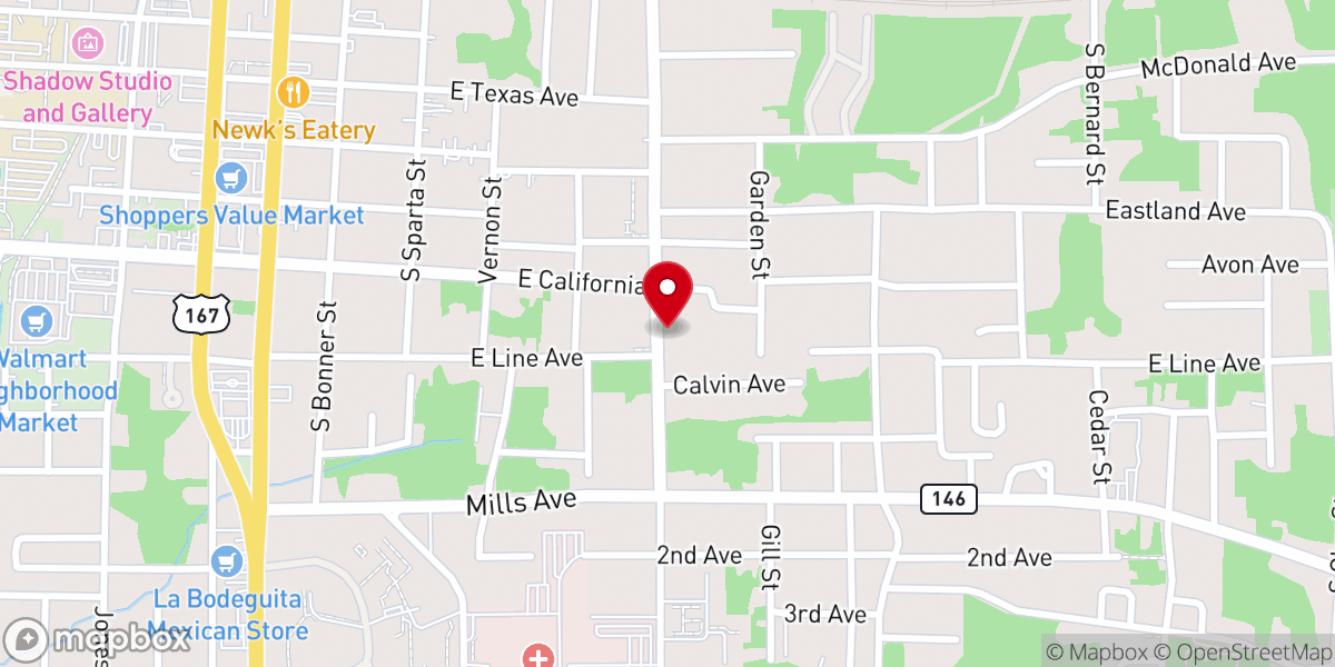 Map showing location of Word of Faith Ministries