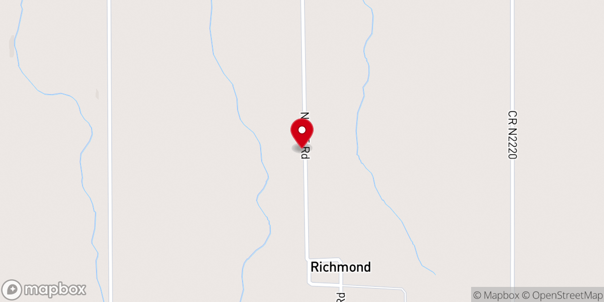 Map showing location of Richmond Church
