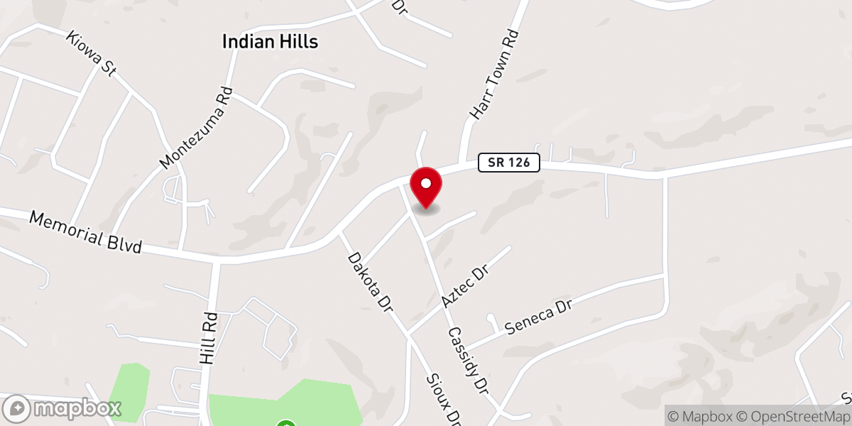 Map showing location of Cassidy Church