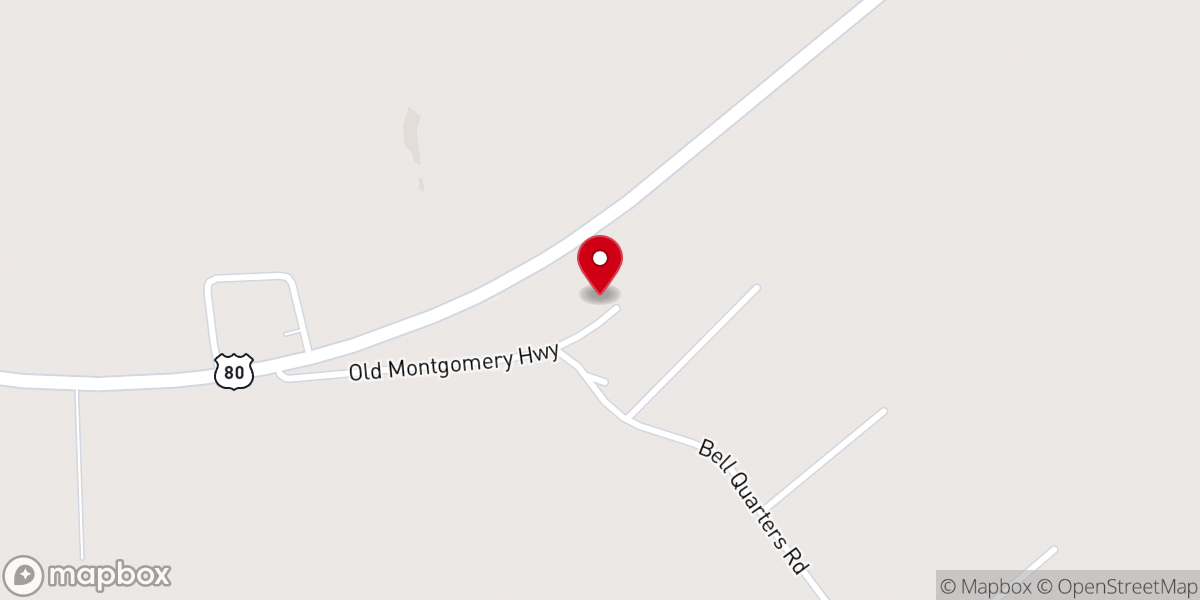 Map showing location of Sweet Gum AME Zion Church
