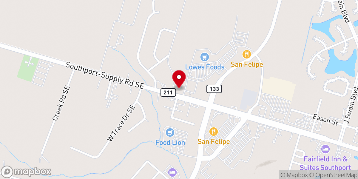 Map showing location of Brunswick Church of Christ