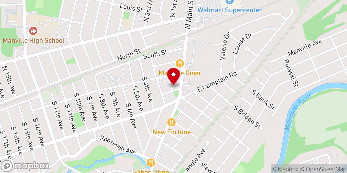 Map showing location of Sacred Heart Catholic Church