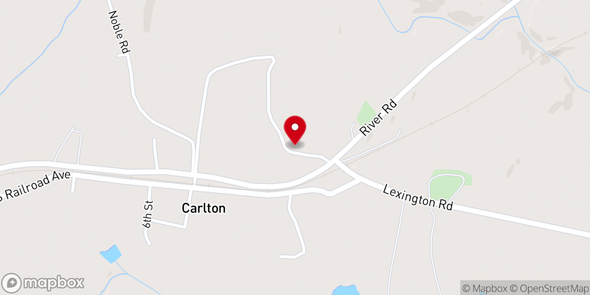 Map showing location of Fork Creek Baptist Church