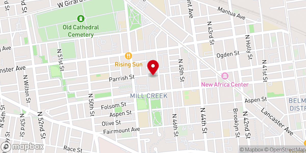 Map showing location of Mt Hope Baptist Church