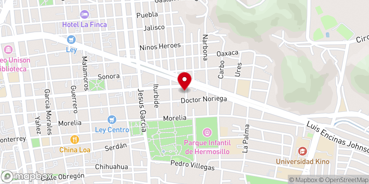 Map showing location of IGLESIA BAUTISTA FUNDAMENTAL DE SONORA, EMANUEL