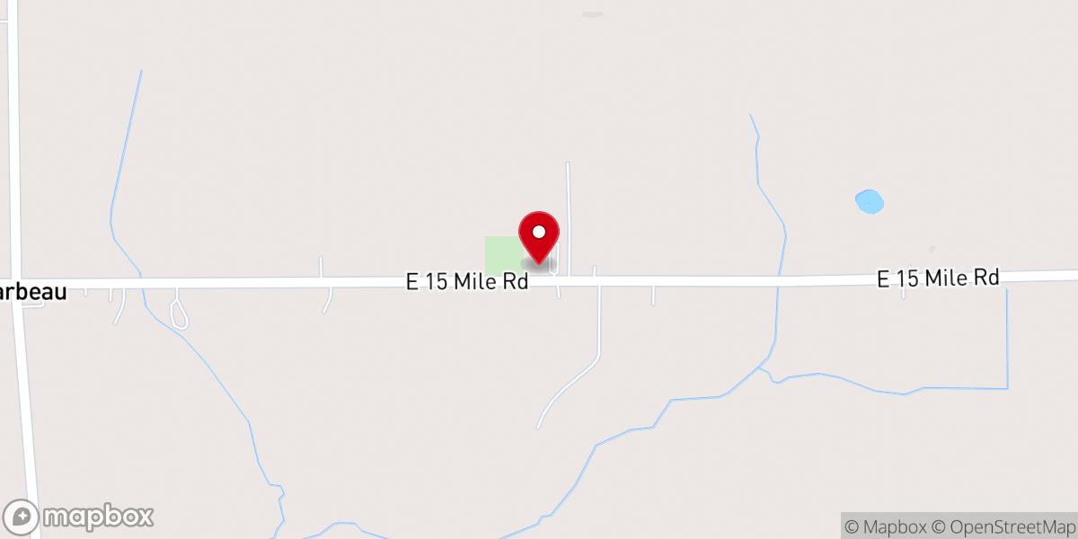 Map showing location of Holy Family Catholic Church, Barbeau