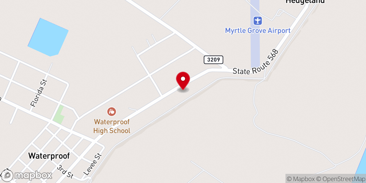 Map showing location of St. Francis Catholic Church