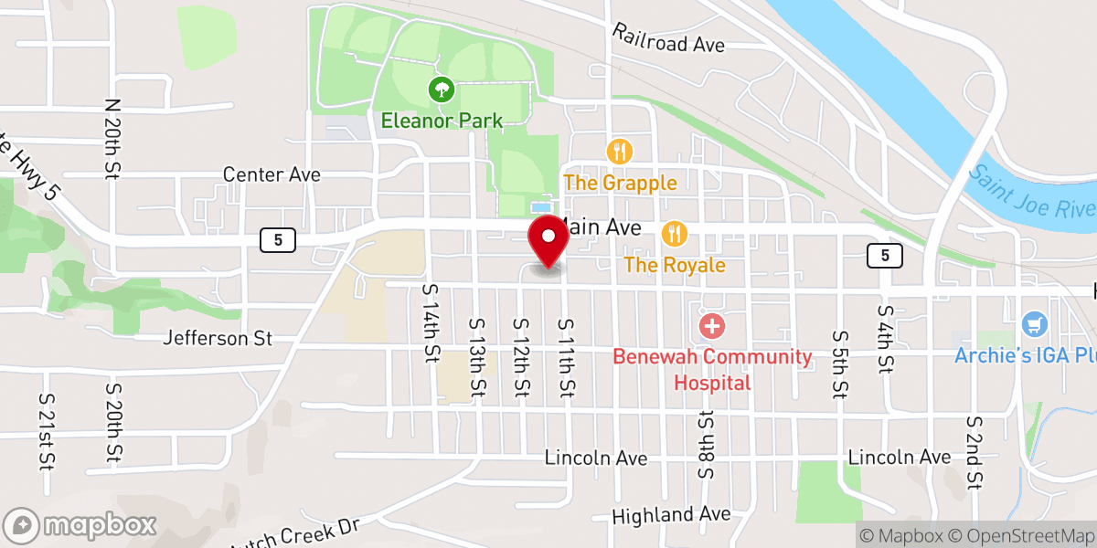 Map showing location of Community Presbyterian Church