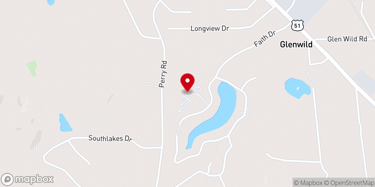Map showing location of First Baptist Church