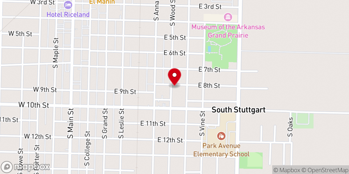 Map showing location of Calvary Mssnry Baptist Church