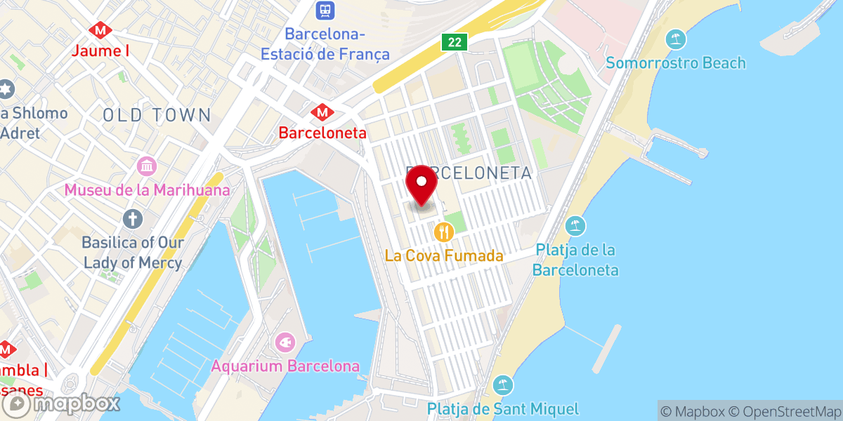 Map showing location of Iglesia de San Miguel del Puerto