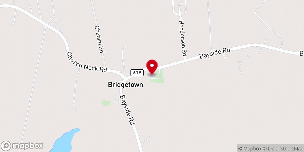 Map showing location of Hungars Episcopal Church