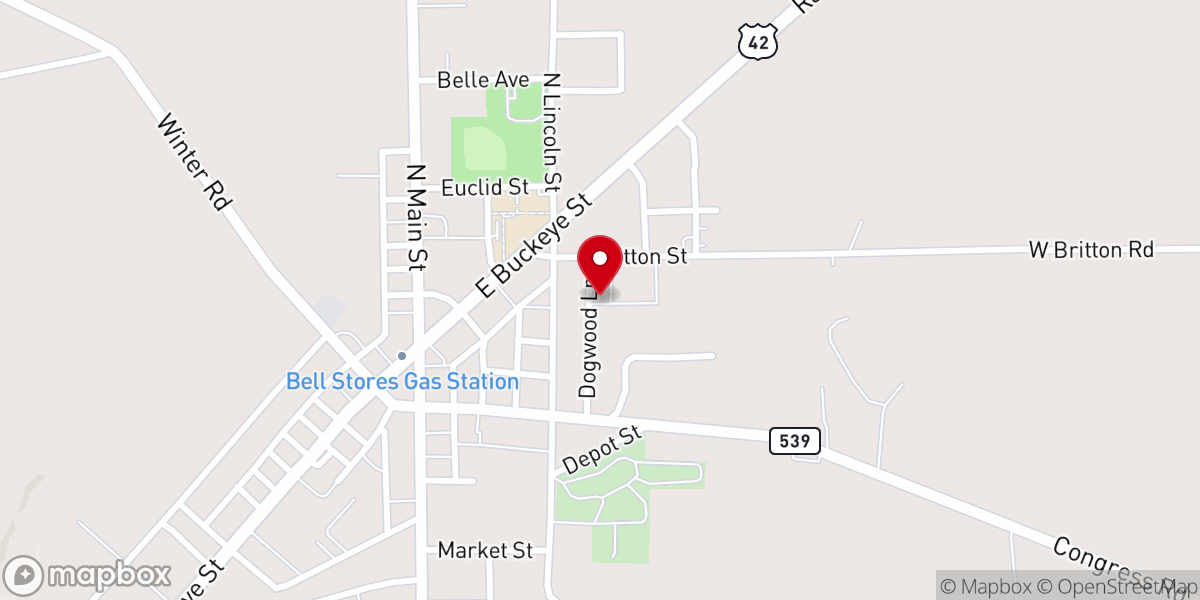 Map showing location of St Stephen Catholic Church