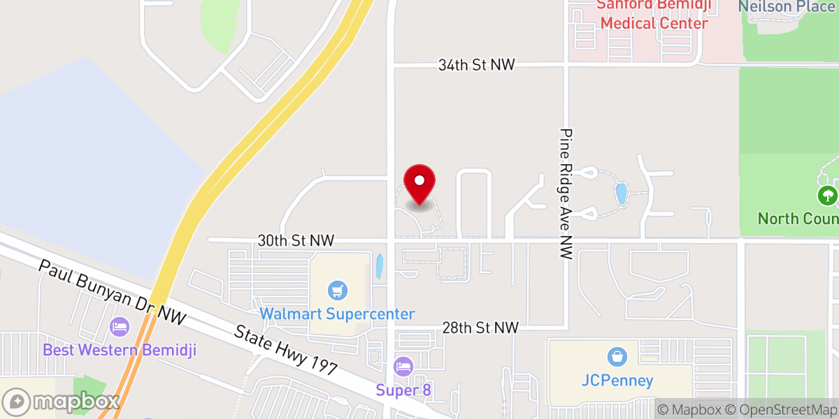 Map showing location of Northview Manor