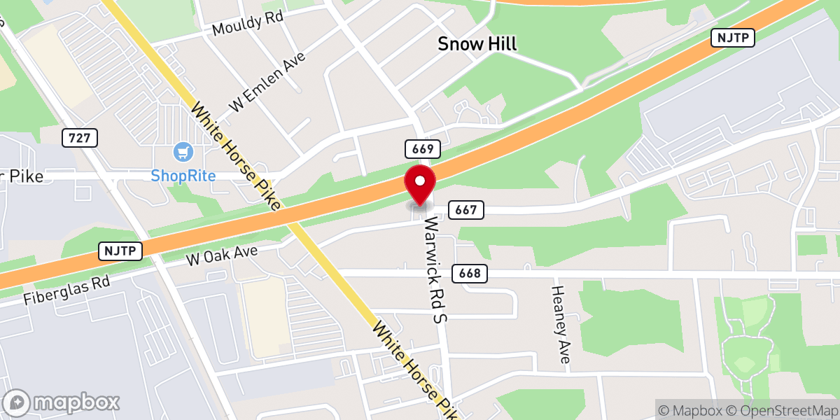Map showing location of St. Luke Church