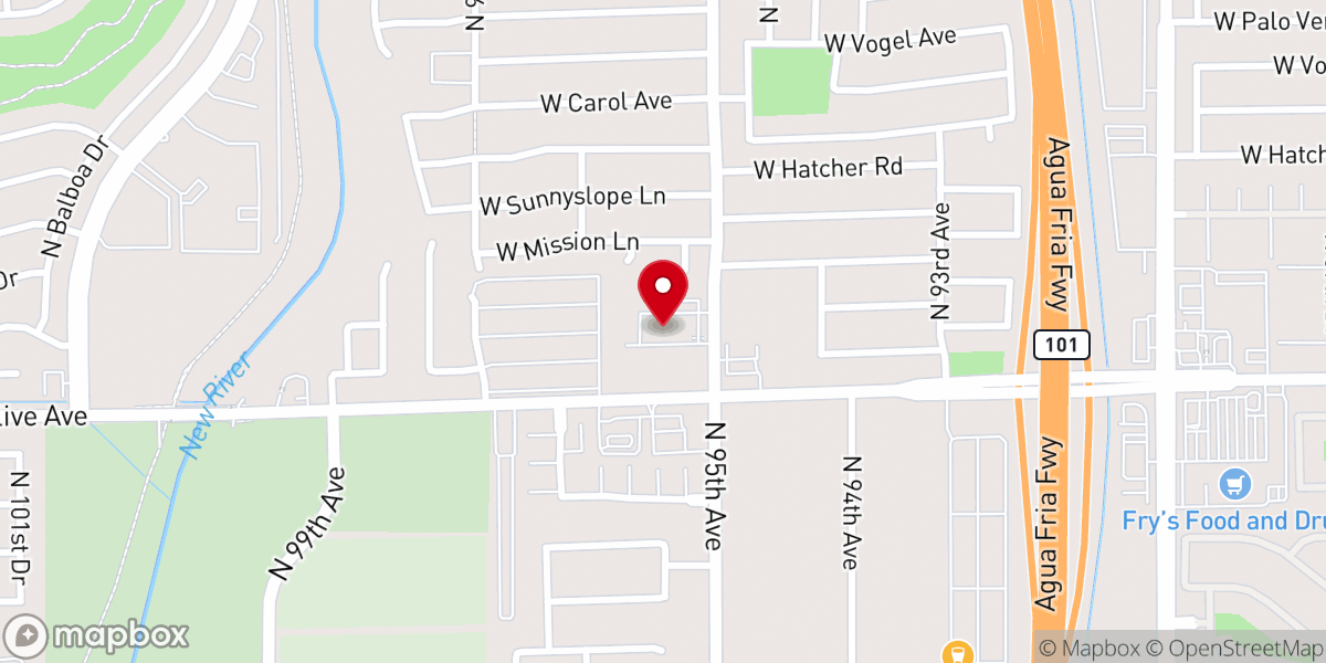 Map showing location of Maranatha Baptist Church