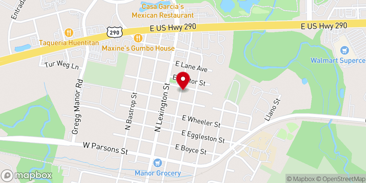 Map showing location of Manor United Methodist Church