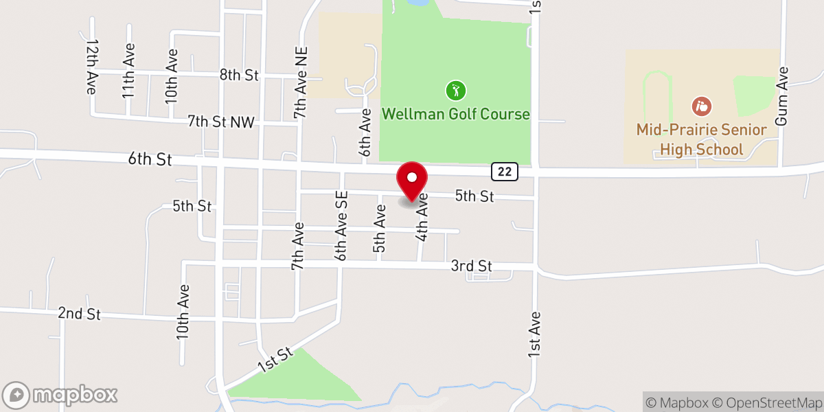 Map showing location of Good Shepherd Lutheran Church