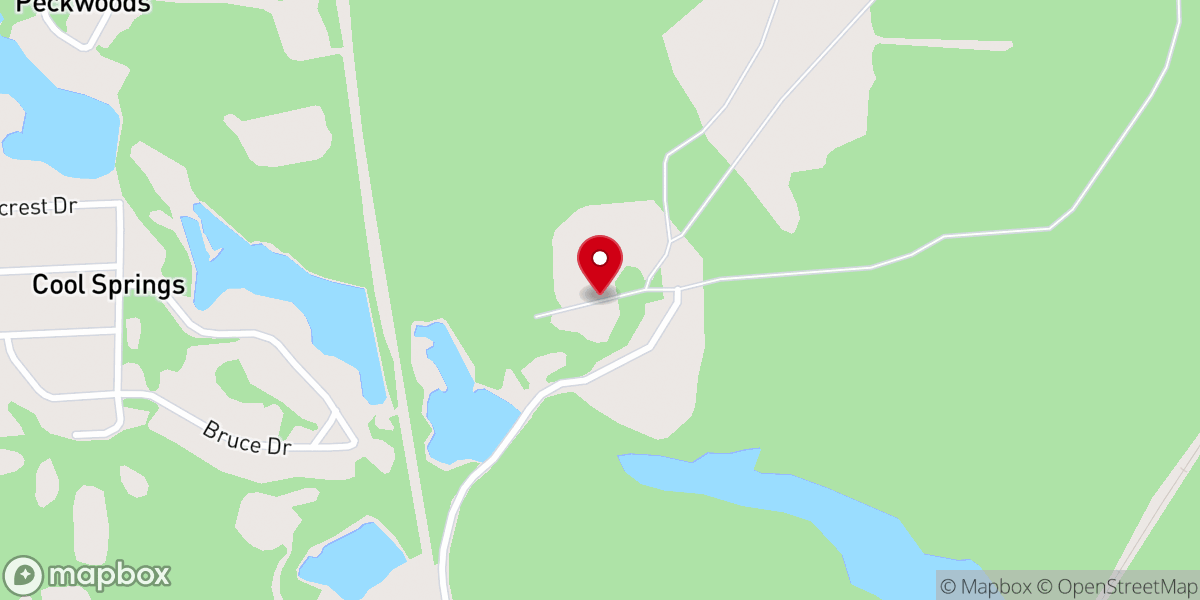 Map showing location of Cool Spring Church