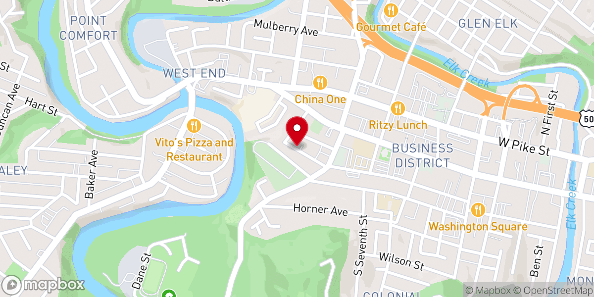 Map showing location of Refreshing Waters Church