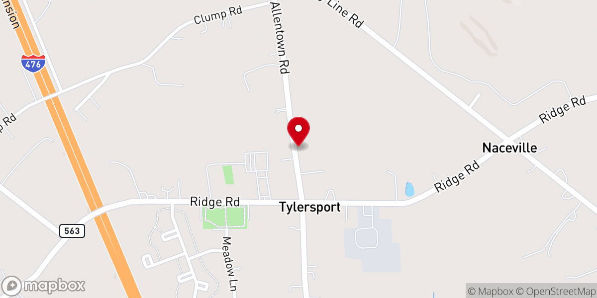Map showing location of Tylersport Chapel